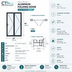 60"W x 96"H CThru Bifold Door