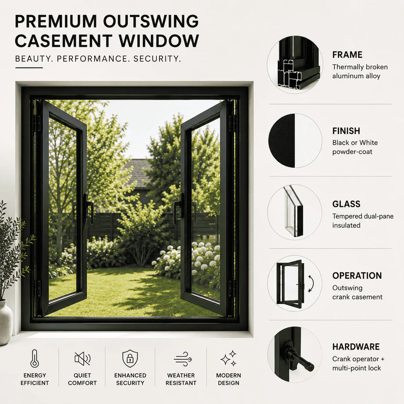 72"W x 36"H CThru Aluminum Casement Window