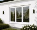 96"W x 42"H CThru Aluminum Bifold Window — Pass-Through Design