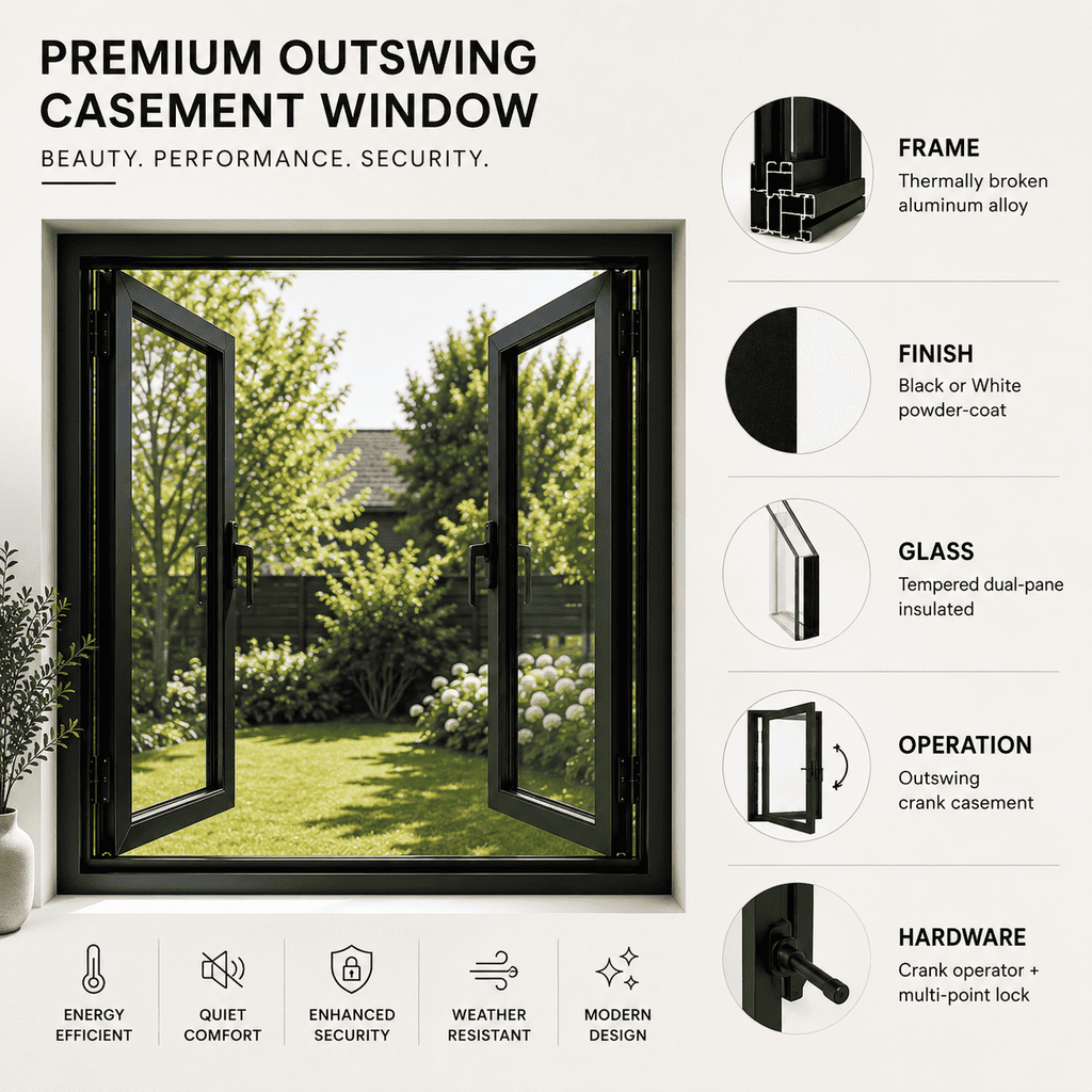 72"W x 48"H CThru Aluminum Casement Window