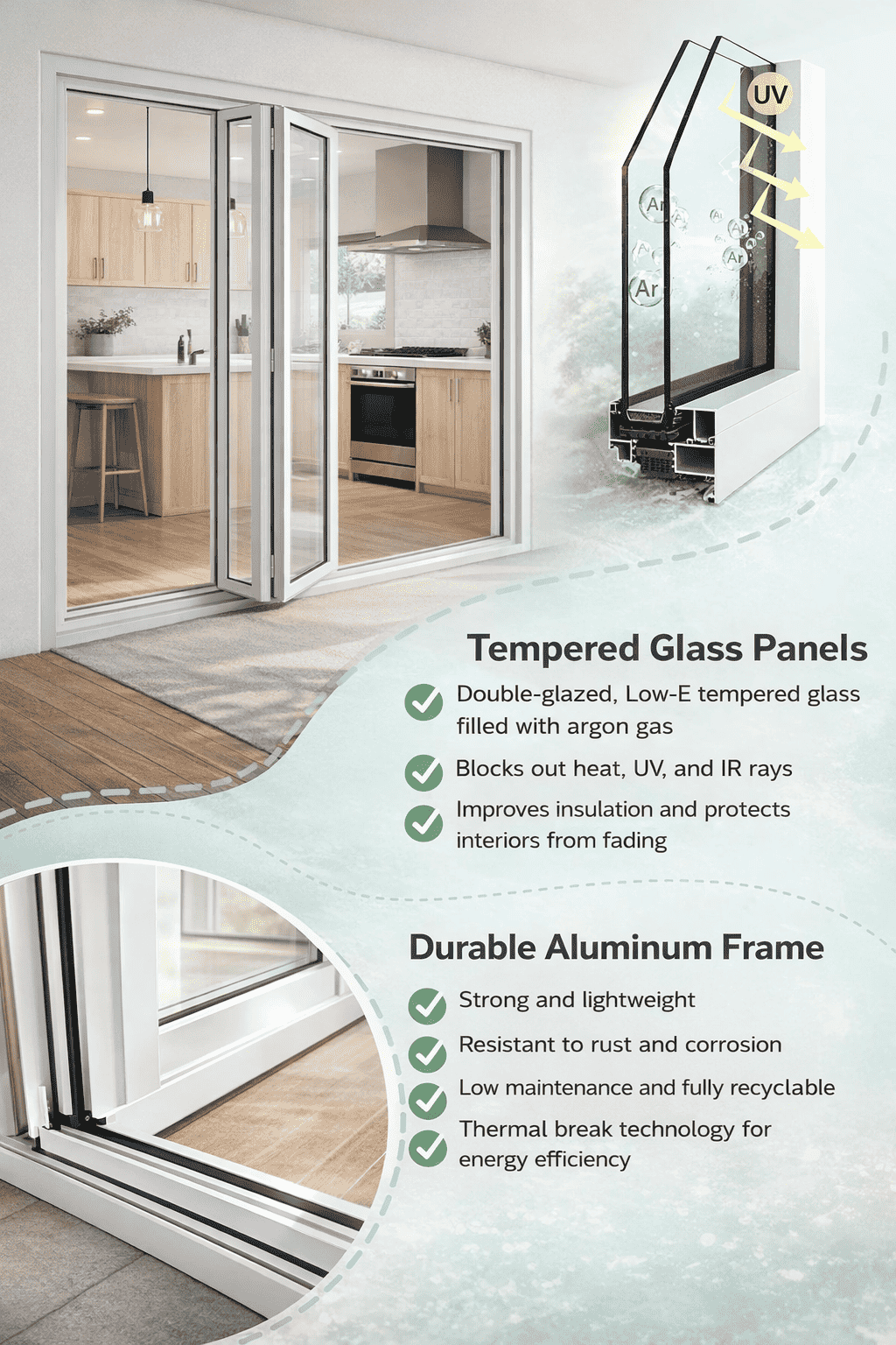 72"W x 80"H CThru Bifold Door