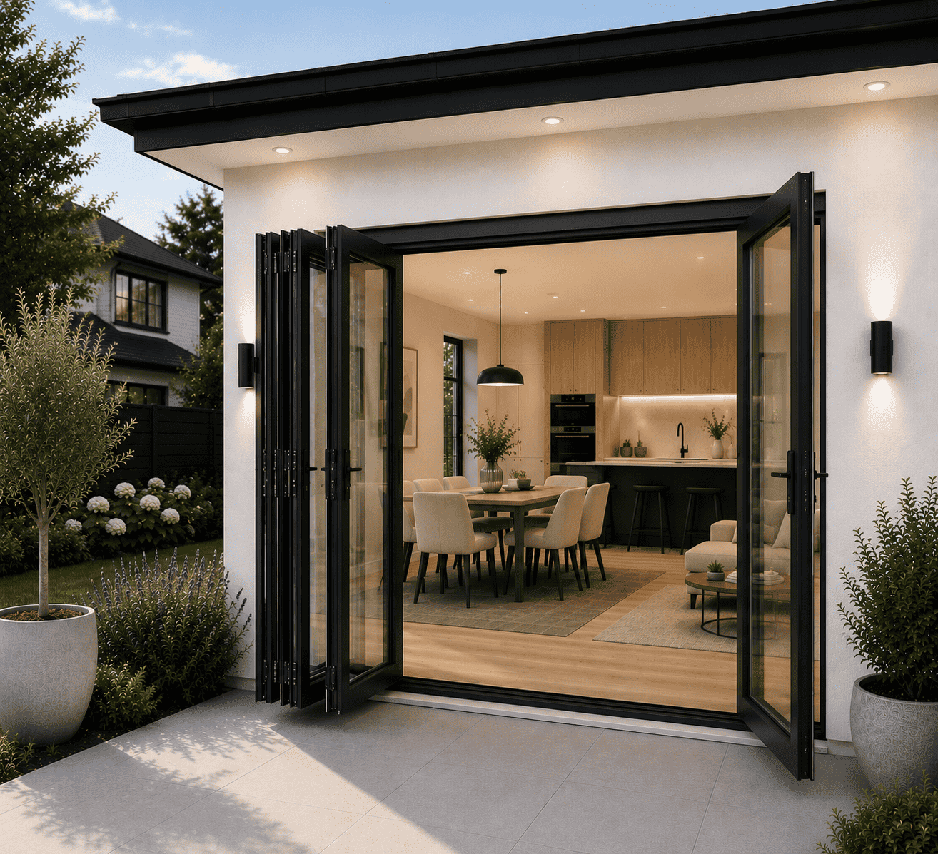 144"W x 80"H CThru Bifold Door