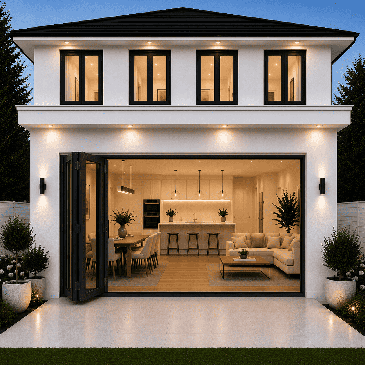192"W x 96"H CThru Bifold Door