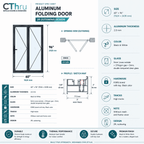 60"W x 96"H CThru Bifold Door
