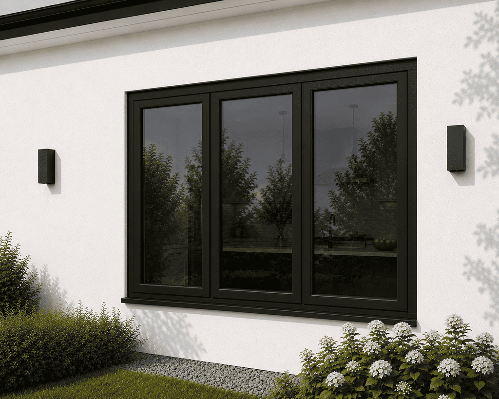 72"W x 42"H CThru Aluminum Bifold Window — Pass-Through Design